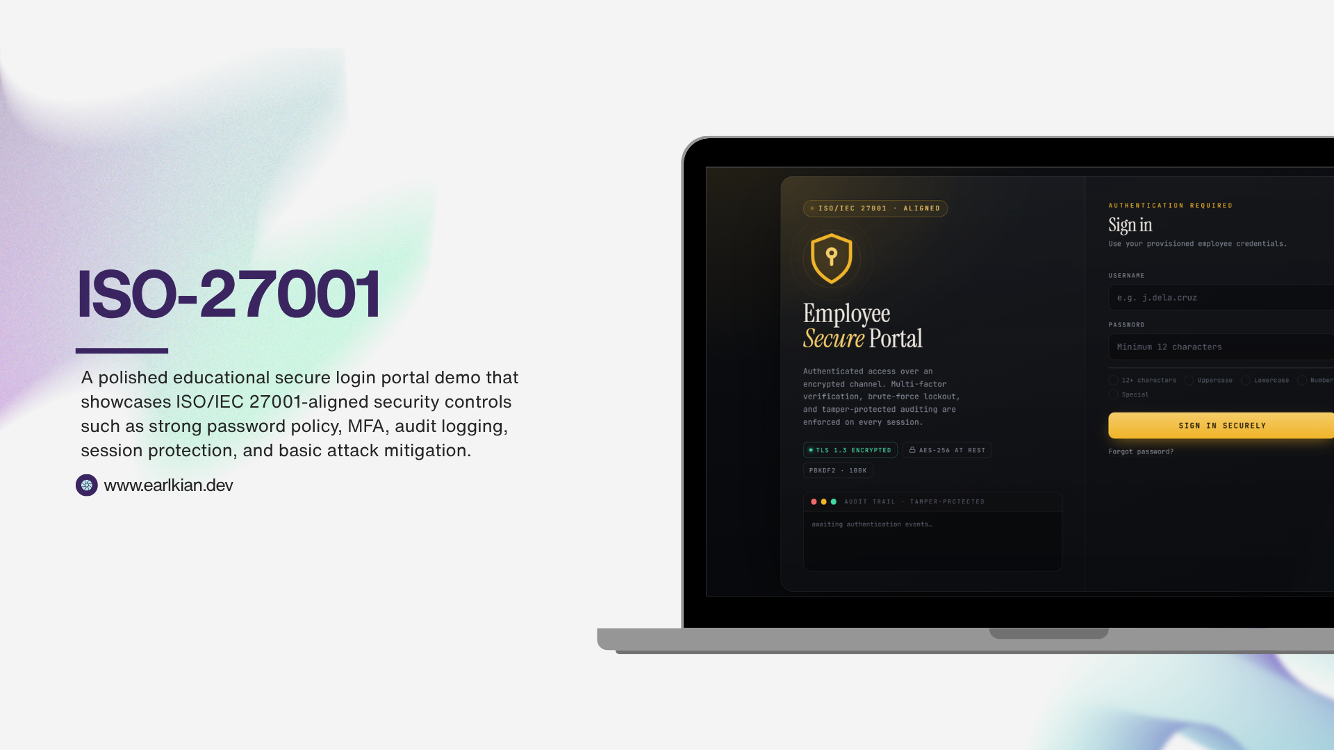 ISO/IEC 27001 Secure Portal